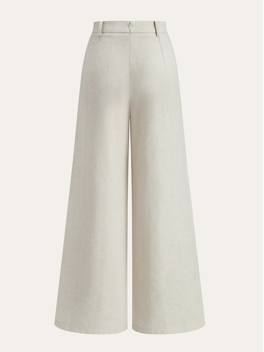 Commense Cream Wide-Leg Pants with Draped Crop Top - Picture 6 of 8